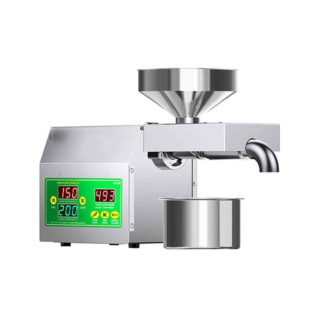 **Organic Oil Press Machine with Digital Thermostat - Cold Press for Peanut, Castor, Perilla & Sesame Seeds - Perfect for Home & Commercial Use**