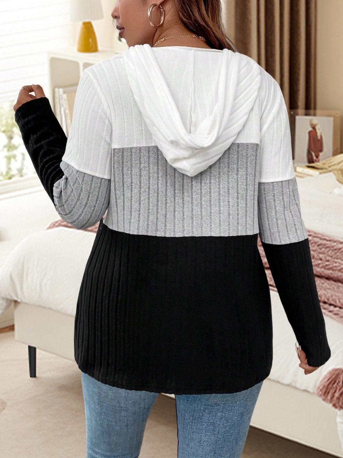 Plus Size Drawstring Long Sleeve Hoodie for Women - Cozy Oversized Pullover Sweatshirt | Perfect for Casual Wear, Lounge & Outdoor Activities