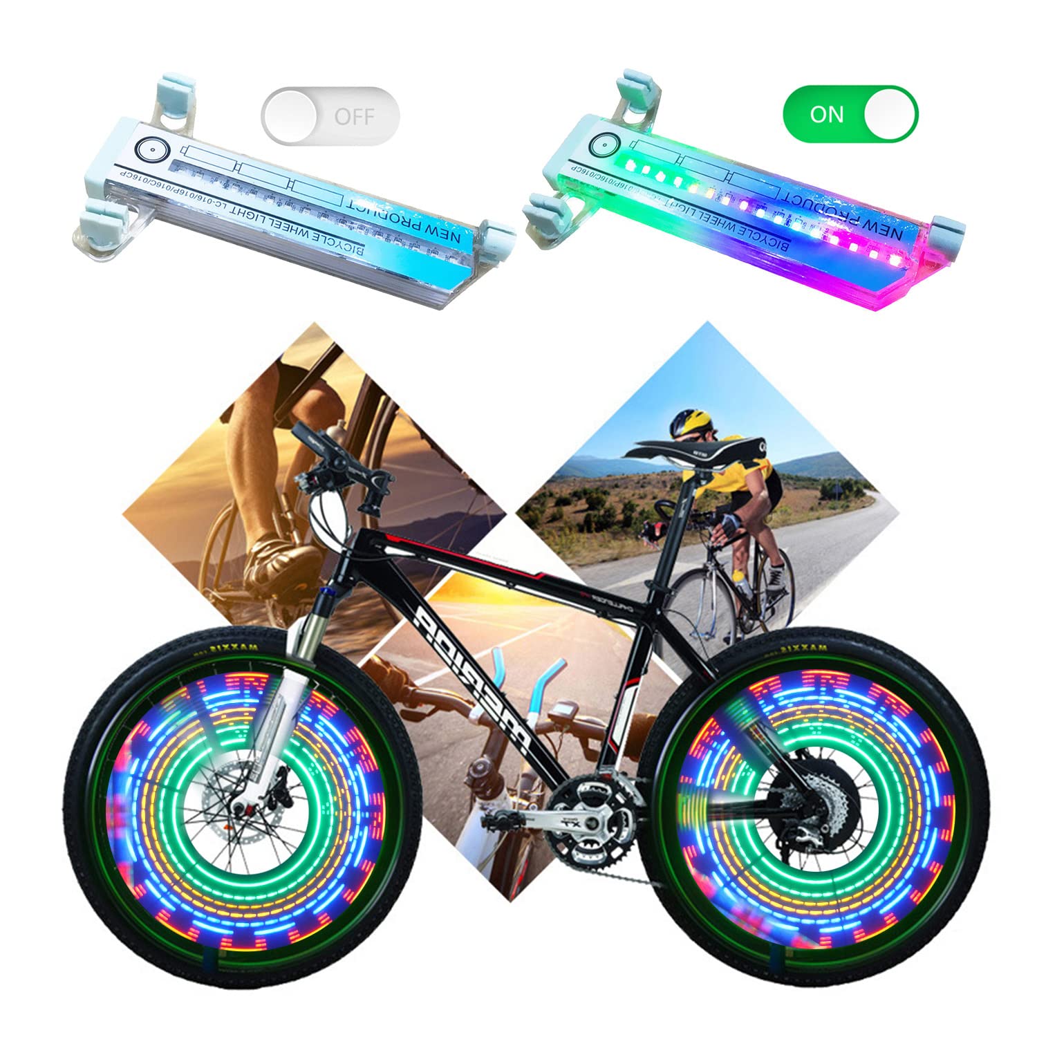 Best Bike Wheel Lights for Night Riding - LED Spoke Lights for Safety & Fun - Waterproof & Easy to Install - Perfect for Cycling, Commuting, and Outdoor Adventures