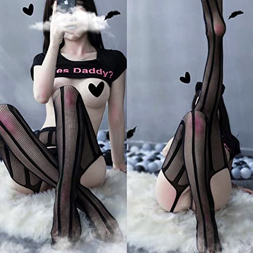 Verterosie 2 Pairs Sexy Garter Belt & Thigh-High Stockings Set - Black Floral Lace Pantyhose with High Waist Suspenders for Women | Perfect for Valentine's Day, Boudoir Photography and Special Occasions