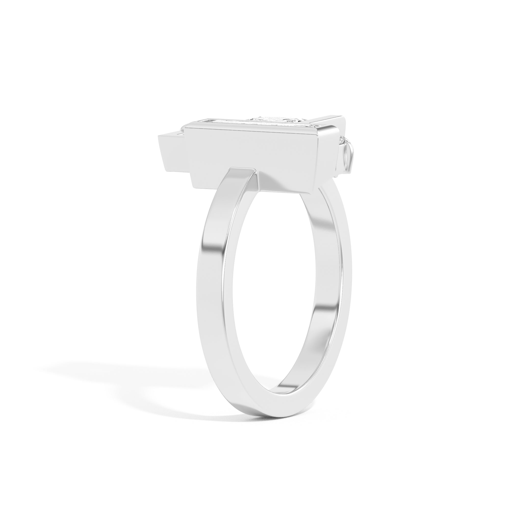 Scarpa Oval Olivetti Frame Ring - Elegant Minimalist Gold Plated Jewelry for Women, Perfect for Weddings, Anniversaries & Everyday Wear