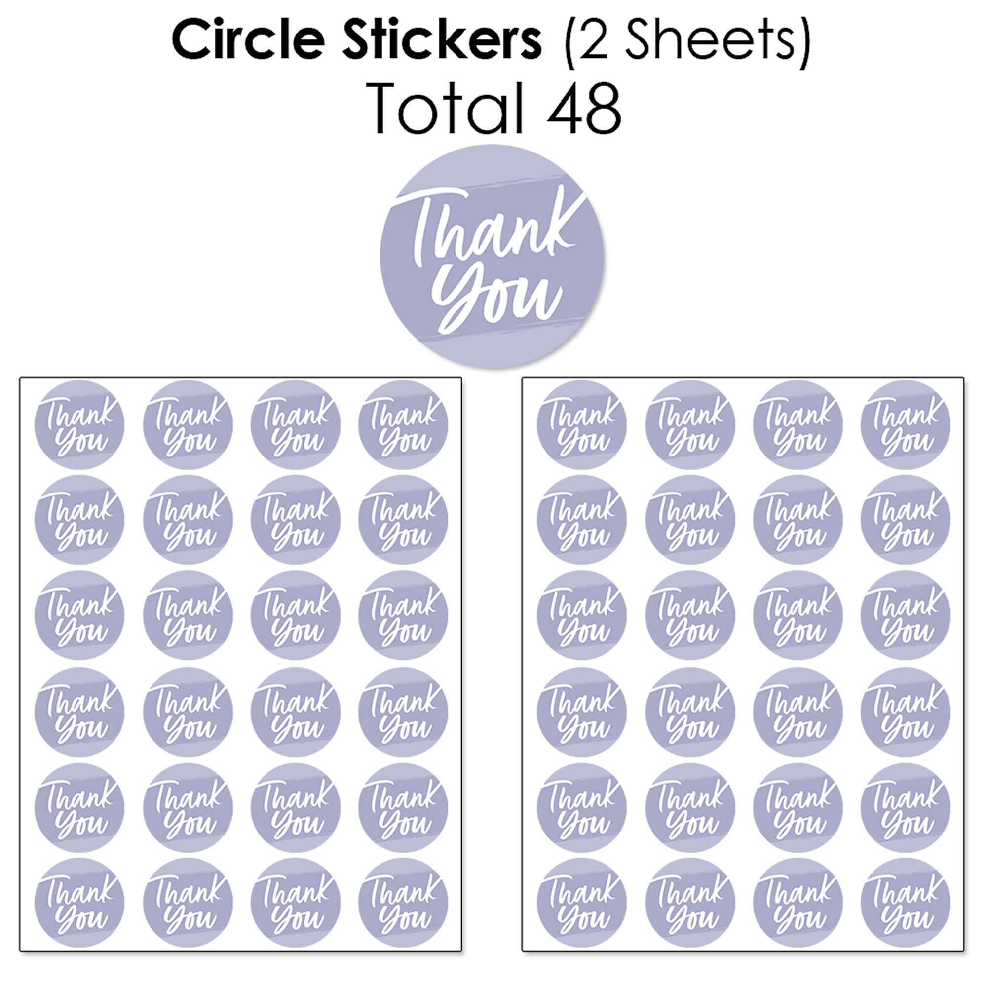 Elegant Mini Candy Bar Wrappers & Circle Stickers - 304-Piece Party Favor Kit for Weddings, Baby Showers & Birthday Celebrations | Purple Simple Design by Big Dot of Happiness