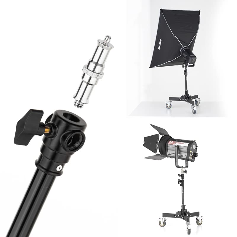 AMBITFUL 21-31.9 Inch Adjustable Mobile Light Stand - Foldable Photography Light Stand Bracket for Studio Flash LED Lights & Strobe Lights (2 Pack) - Perfect for YouTube Videos, Product Photography & Live Streaming