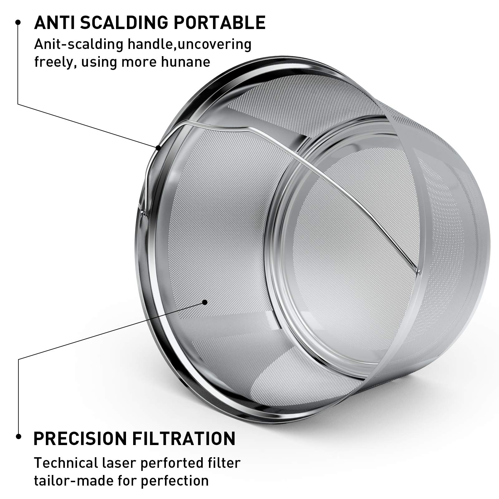 Reusable K-Duo Coffee Filter for Keurig K-Duo Essentials & K-Duo Brewers - Food Grade Stainless Steel (Silver, No Spoon) - Perfect for Home, Office & Travel Use