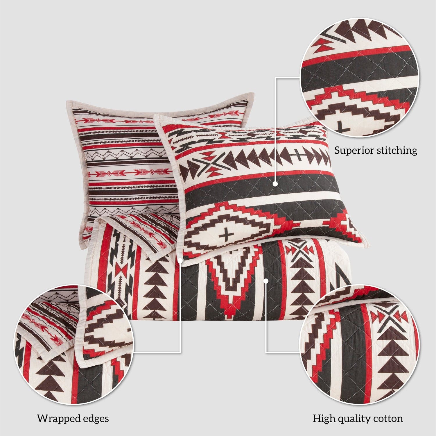 Reversible Cortez Quilt Set - Soft & Cozy Bedding for All Seasons | Perfect for Master Bedroom, Guest Room & Dorm Decor