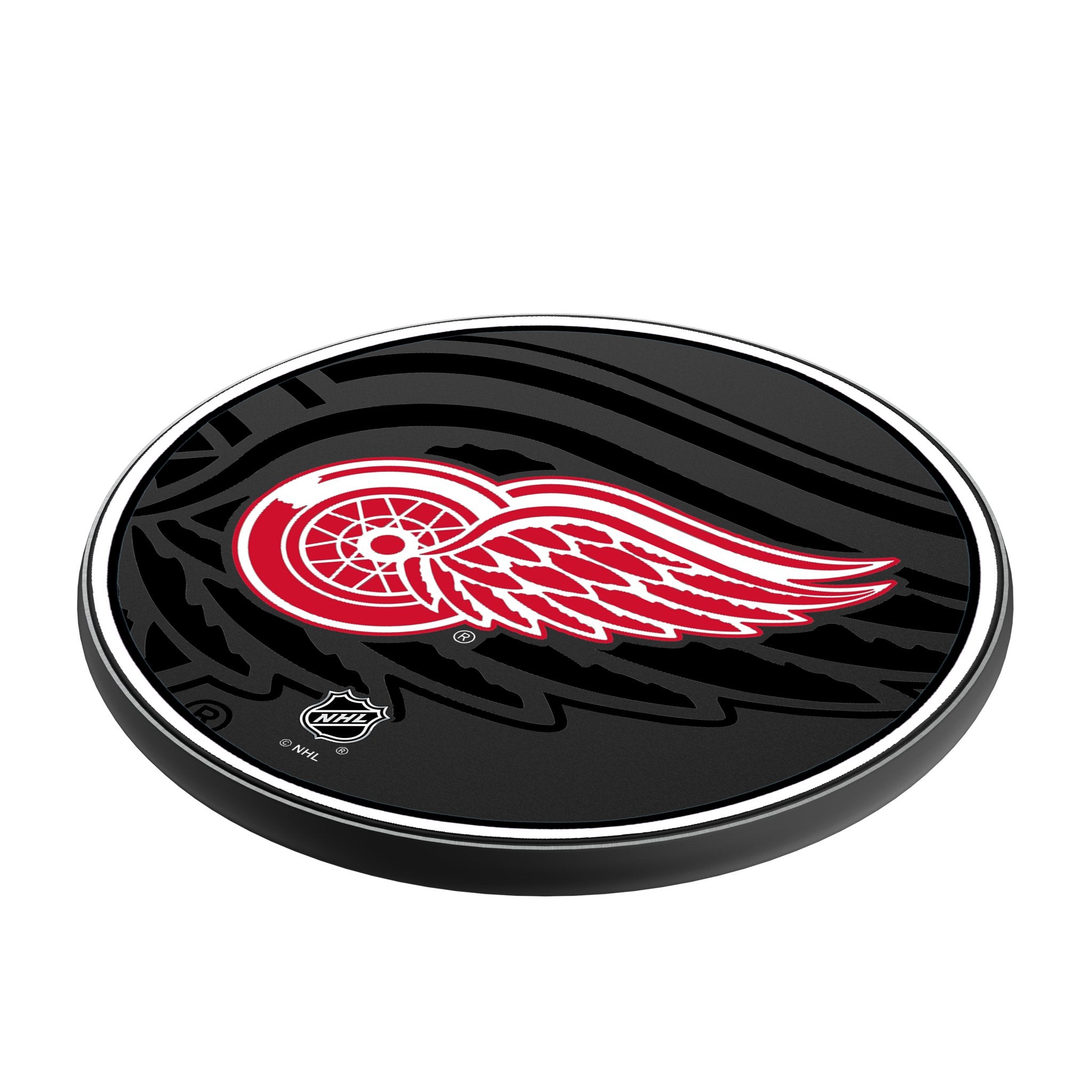 Detroit Red Wings 15W Fast Wireless Charger - Monocolor Tilt Stand for iPhone, Samsung, AirPods - Perfect for Home, Office & Car Use