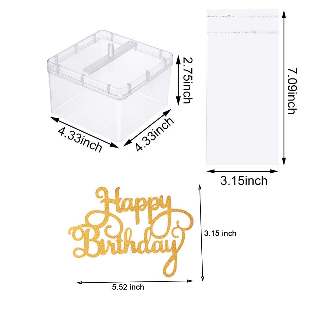 Money Cake Box - Pull String Cake Money Dispenser with Happy Birthday Topper for DIY Birthday & Graduation Party Decorations | Perfect for Surprise Cash Gifts, Money Pulling Cakes & Celebration Cakes