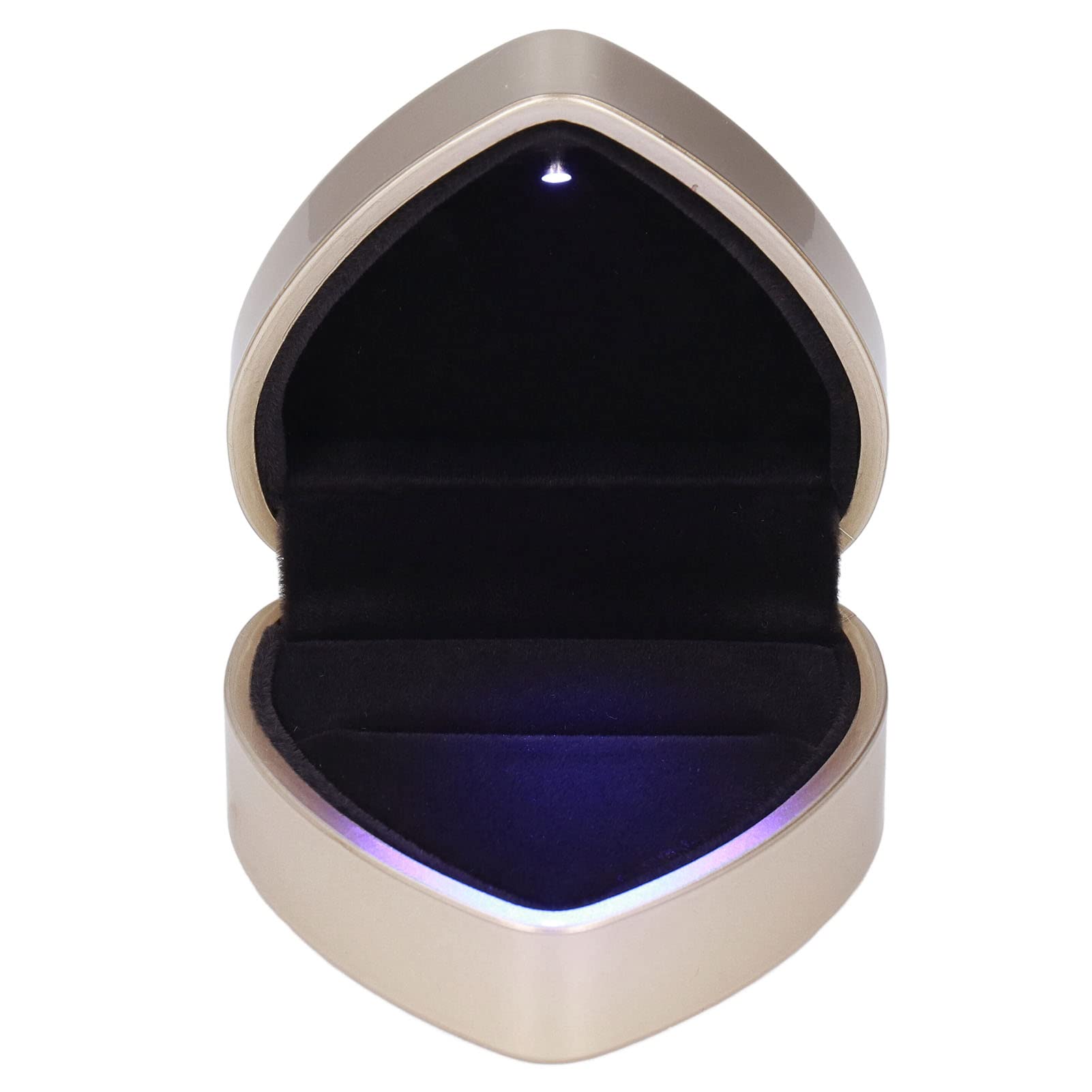 BTIHCEUOT LED Jewelry Display Box with Frosted Finish - Elegant LED Light Ring Case for Engagement Rings, Wedding Bands & Jewelry Storage - Perfect for Wedding Proposals, Anniversary Gifts & Jewelry Store Displays