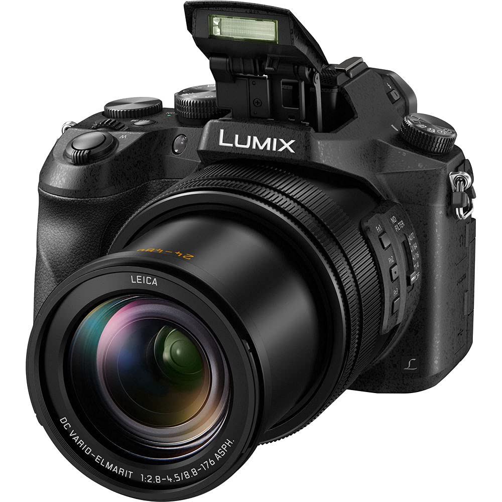 Panasonic Lumix DMC-FZ2500 4K Digital Camera Bundle with 64GB SD Card, Extra Battery, Flash, Tripod & Accessories - Perfect for Travel Photography, Vlogging & Professional Shooting