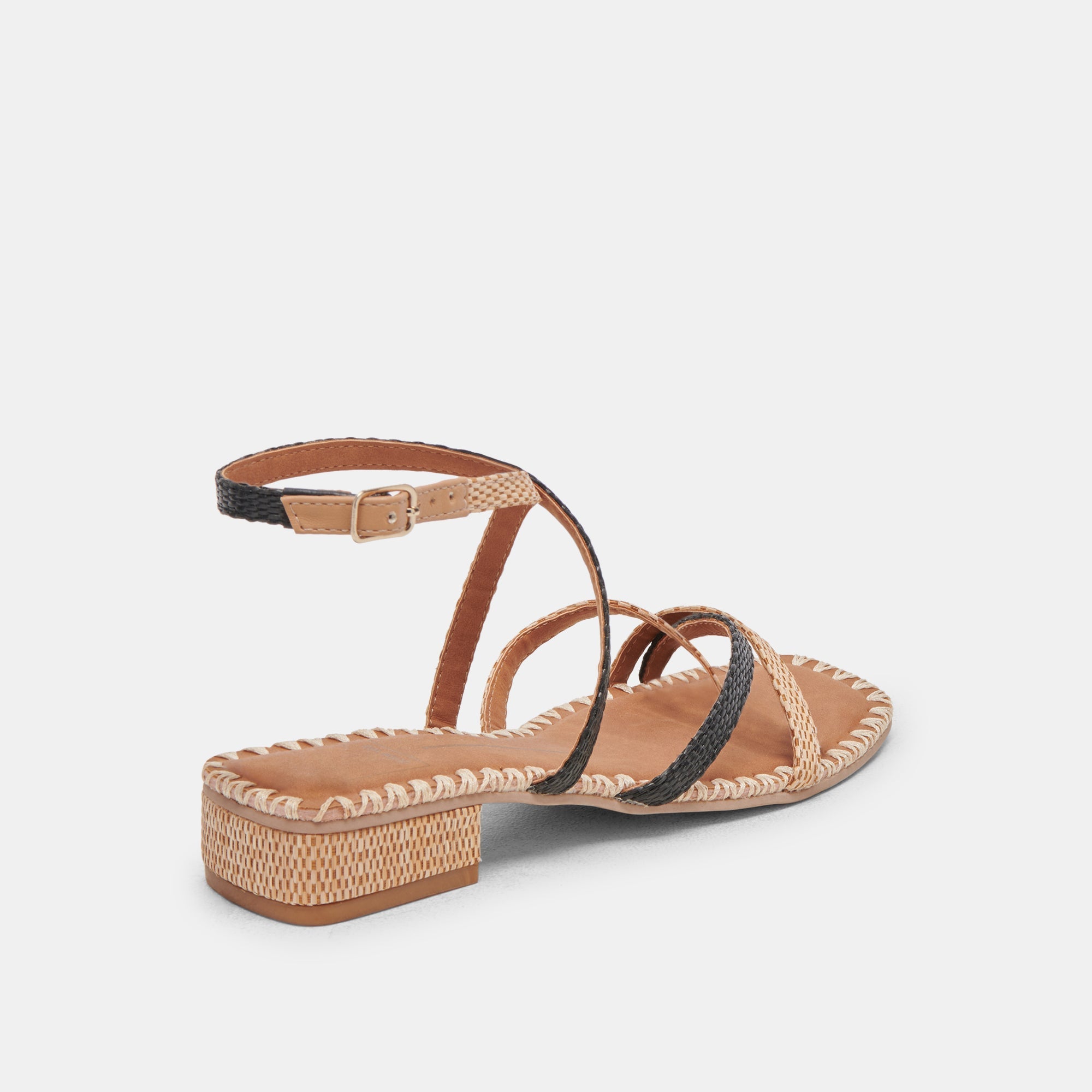 BRINN SANDALS - Black Natural Raffia Women's Sandals | Comfortable & Stylish for Beach, Vacation & Summer Outfits