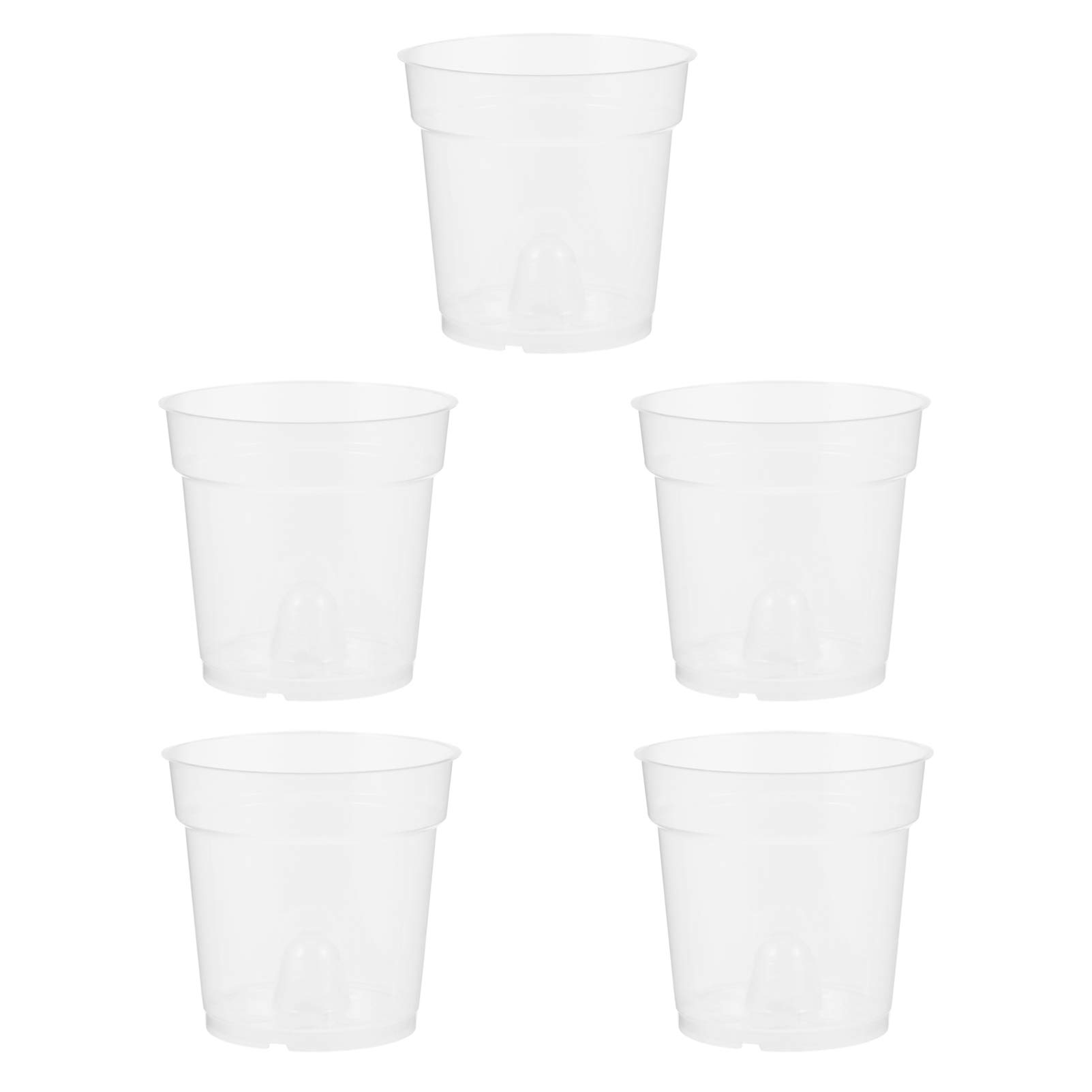 DOITOOL 5Pcs Clear Plastic Orchid Pots with Slotted Design - Breathable Flower Planters for Phalaenopsis & Dendrobium Orchids - Perfect for Indoor/Outdoor Gardening, Greenhouses & Home Decor