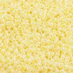 10/0 Czech Seed Beads #1427V Pearl Dyed Yellow - 22g Glass Beads for Jewelry Making, DIY Crafts, and Beading Projects - Perfect for Bracelets, Necklaces, and Embroidery Designs