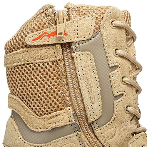 Men's Tactical Boots - High-Top Breathable Combat Boots for Outdoor Climbing, Hiking & Army Use | Durable Black Military Shoes Size 44/UK 9.5/US 10 | Perfect for Adventure, Survival Training & Workwear
