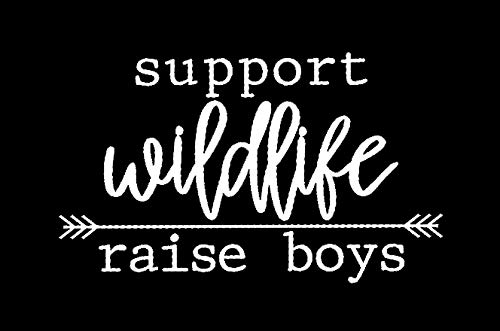 Funny Wildlife Support Decal Vinyl Sticker for Cars, Trucks, Vans, Walls & Laptops - White 7.5 x 4.5 in - CCI2610 | Perfect for Boys' Rooms, Office Decor & Vehicle Personalization