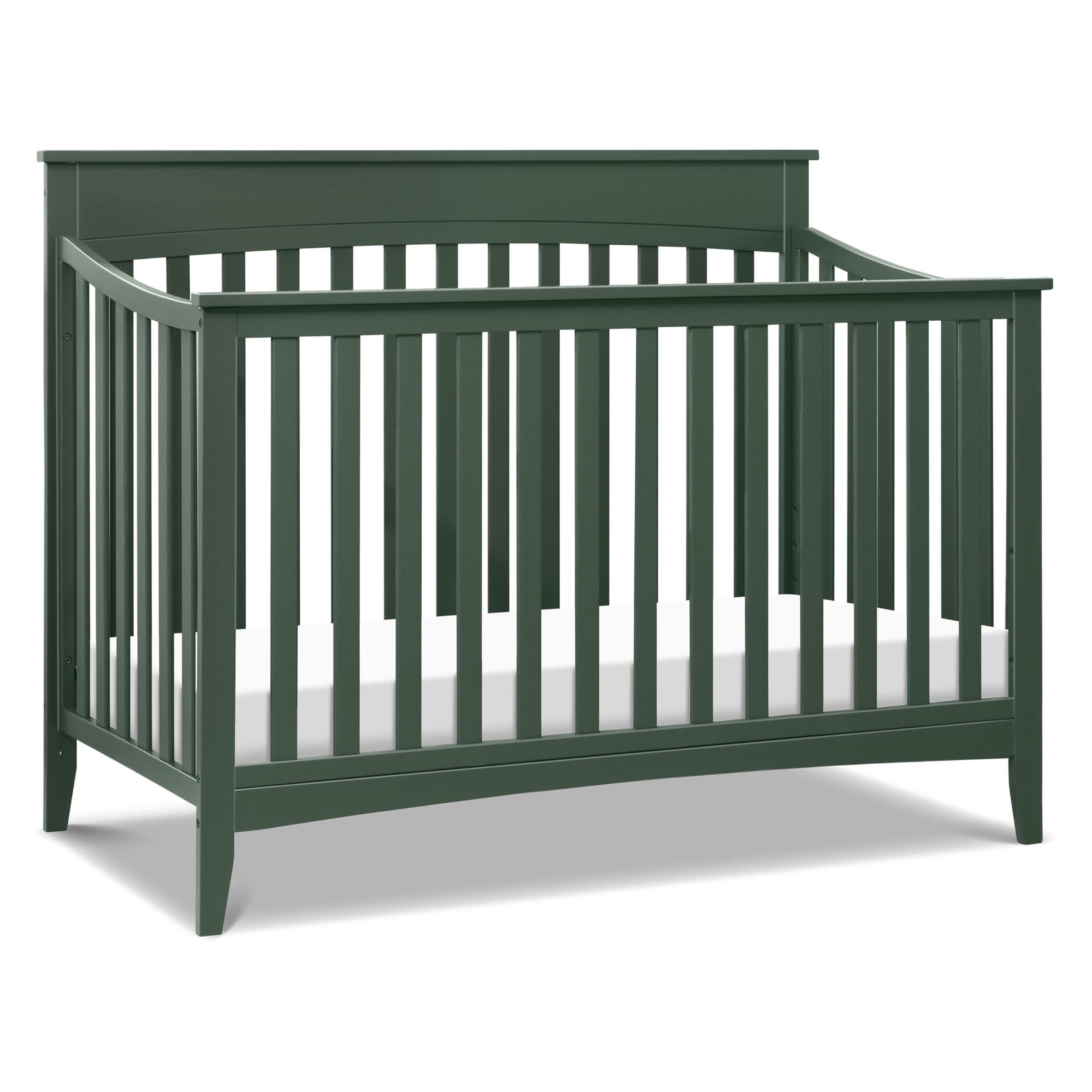DaVinci Grove 4-in-1 Convertible Baby Crib - GREENGUARD Gold Certified, Converts to Toddler Bed, Daybed & Full Size Bed - Adjustable Height Wooden Crib in Forest Green - Perfect for Nursery, Bedroom & Growing Toddlers