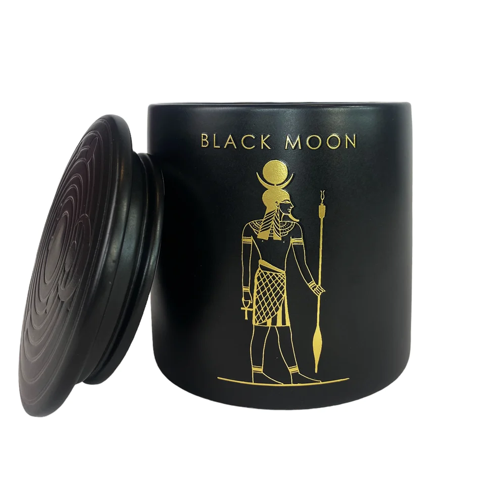 Black Moon Potion Ceramic Candle - Handmade Aromatherapy Soy Wax Candle for Home Decor, Meditation & Relaxation | Perfect for Bedroom, Bathroom & Gift Giving