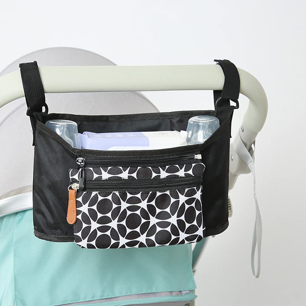 **Jojobasec Baby Stroller Organizer Bag - Detachable Pram Diaper & Bottle Holder for Nursing - Perfect for Travel, Shopping & Daily Outings**