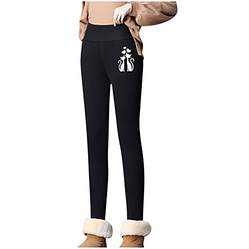 Misaky Women's Fleece Lined Leggings - Thermal Winter Pants with Plush Lining for Cold Weather - Perfect for Outdoor Activities, Yoga & Lounge Wear