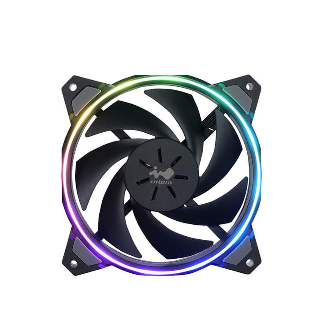InWin Sirius Loop Addressable RGB 120mm Triple Fan Kit - High Performance PC Case Cooling Fans for Gaming PC, Workstation & Home Office Setup