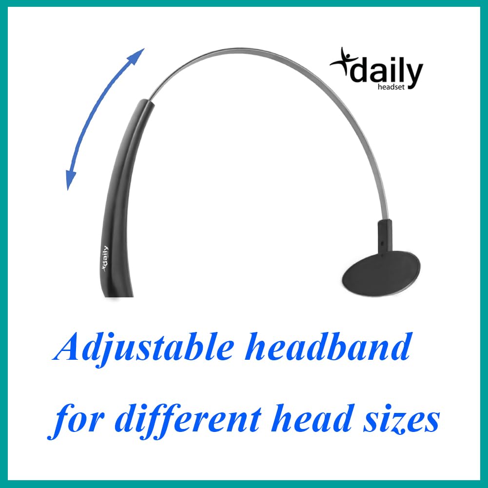 RJ9 Corded Headset for Analog Phones - Compatible with Aastra, Nortel, Polycom, Digium, ShoreTel & NEC Telephones - Ideal for Office, Call Center & Customer Service Use