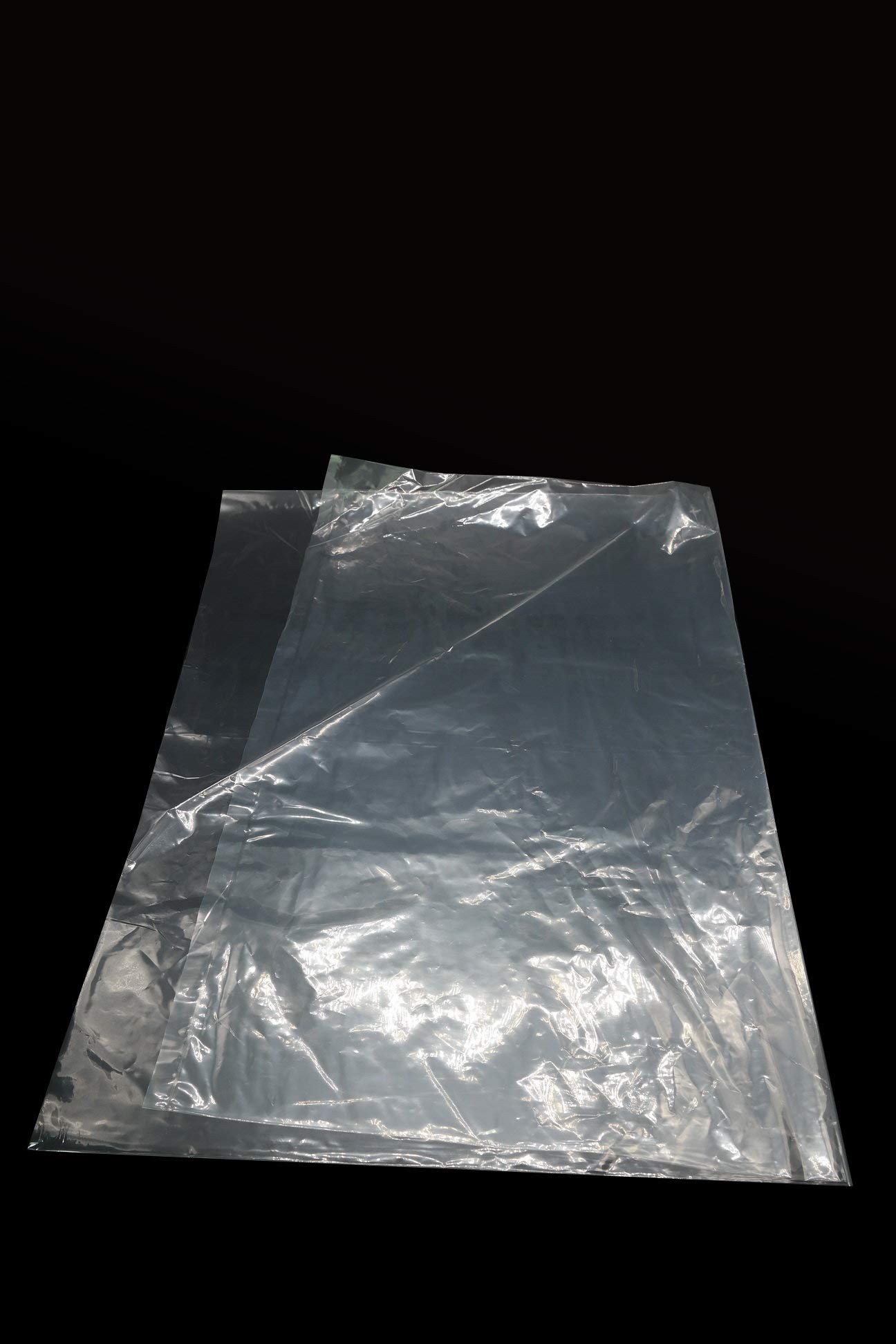 Tripact LDPE Clear Flat Poly Bags Gusseted Bags - 18