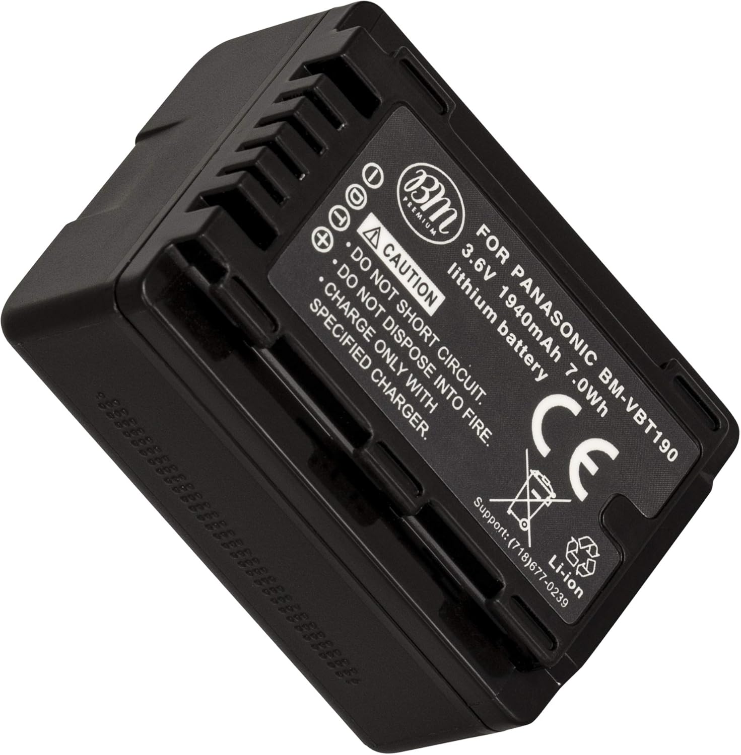 BM Premium VBT190 Replacement Battery for Panasonic HC V380 V510 V520 V550 V710 V720 V750 V770 VX870 VX981 HCW580 HCW850 HC WXF991 Camcorders - Long Lasting Power for Travel, Events & Home Videos