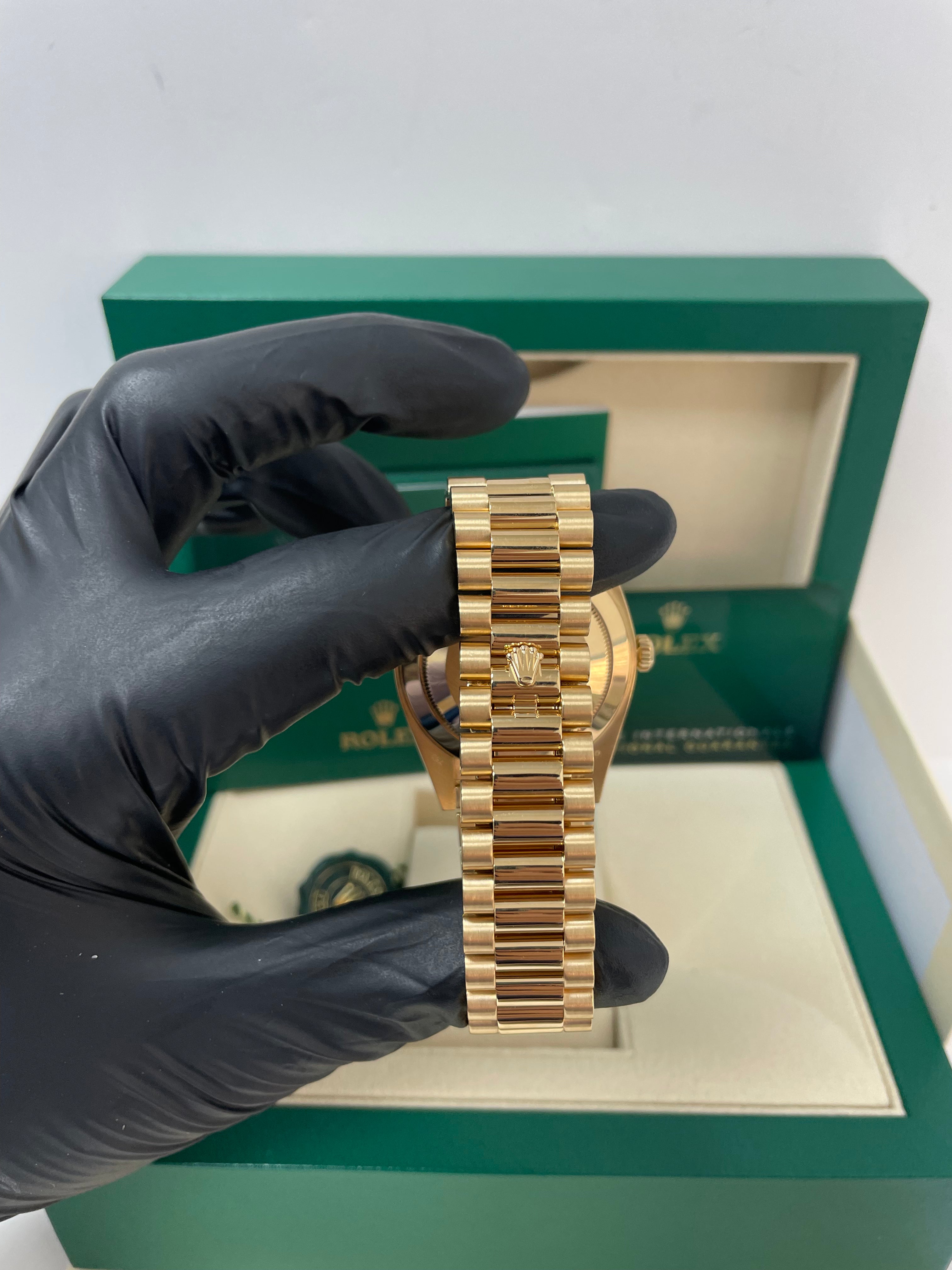 Rolex Day Date 40 Yellow Gold Watch with Champagne Dial & President Bracelet | Luxury Men's Dress Watch for Business & Formal Occasions | Ref# 228348RBR