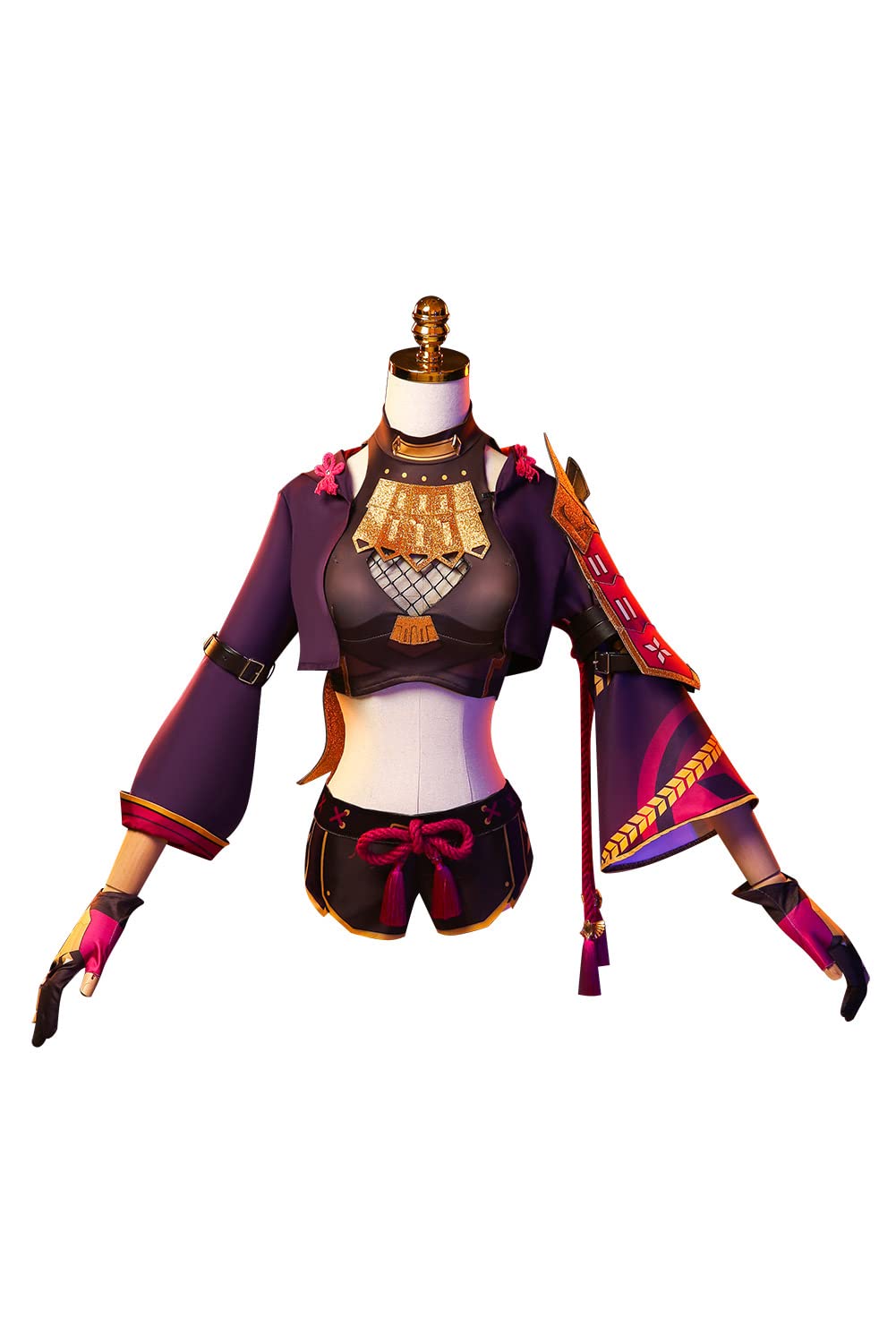 Vecborn Women's Kuki Shinobu Cosplay Costume Set - Anime Jacket, Vest, Pants & Mask for Halloween, Conventions & Cosplay Events | Perfect for Genshin Impact Fans & Dress Up Props