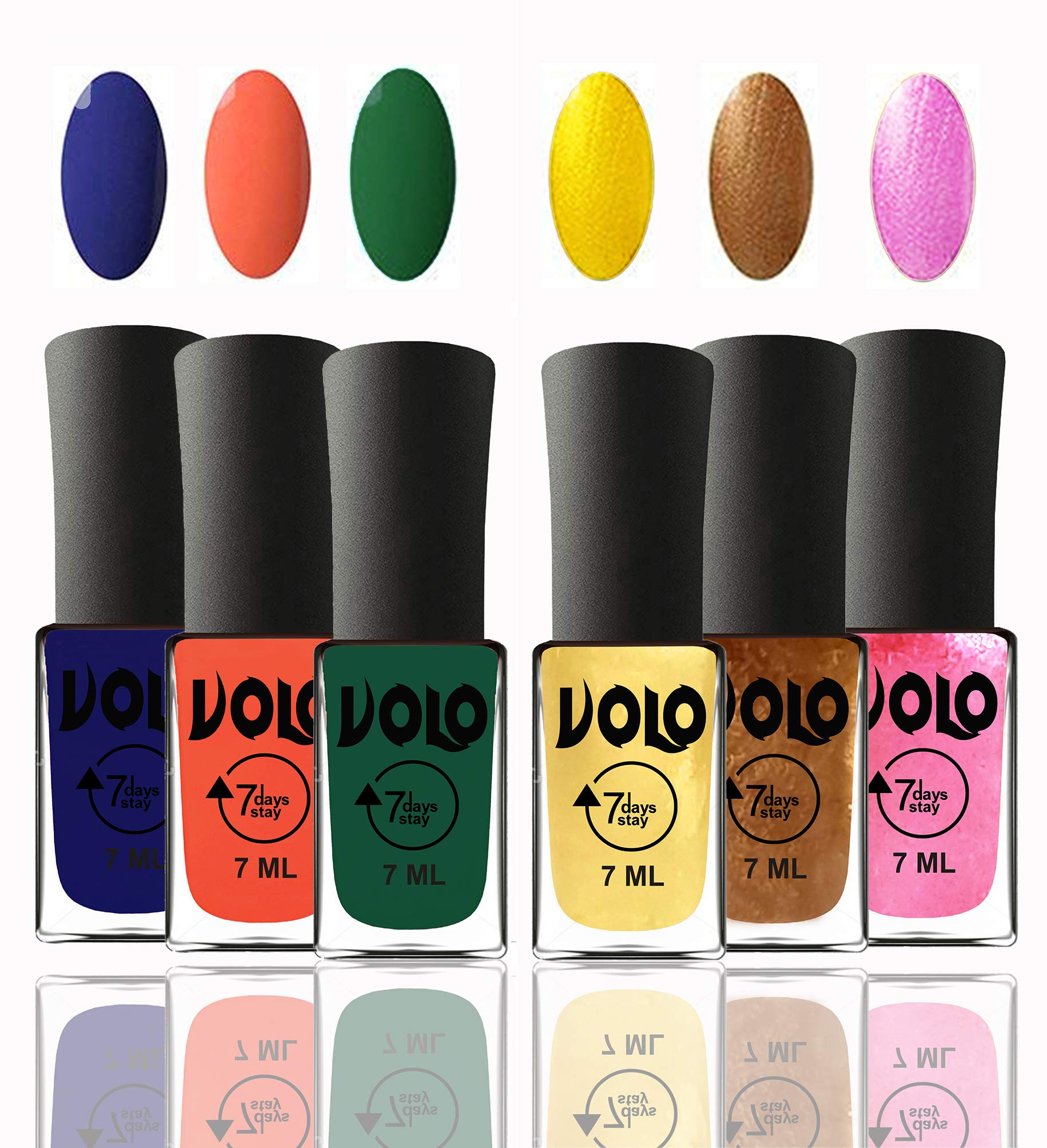 Volo 12 Colors Long Lasting Nail Polish Set for Women & Girls - Vibrant Multi-Color Nail Paints for Manicure, Pedicure, Salon & Home Nail Art