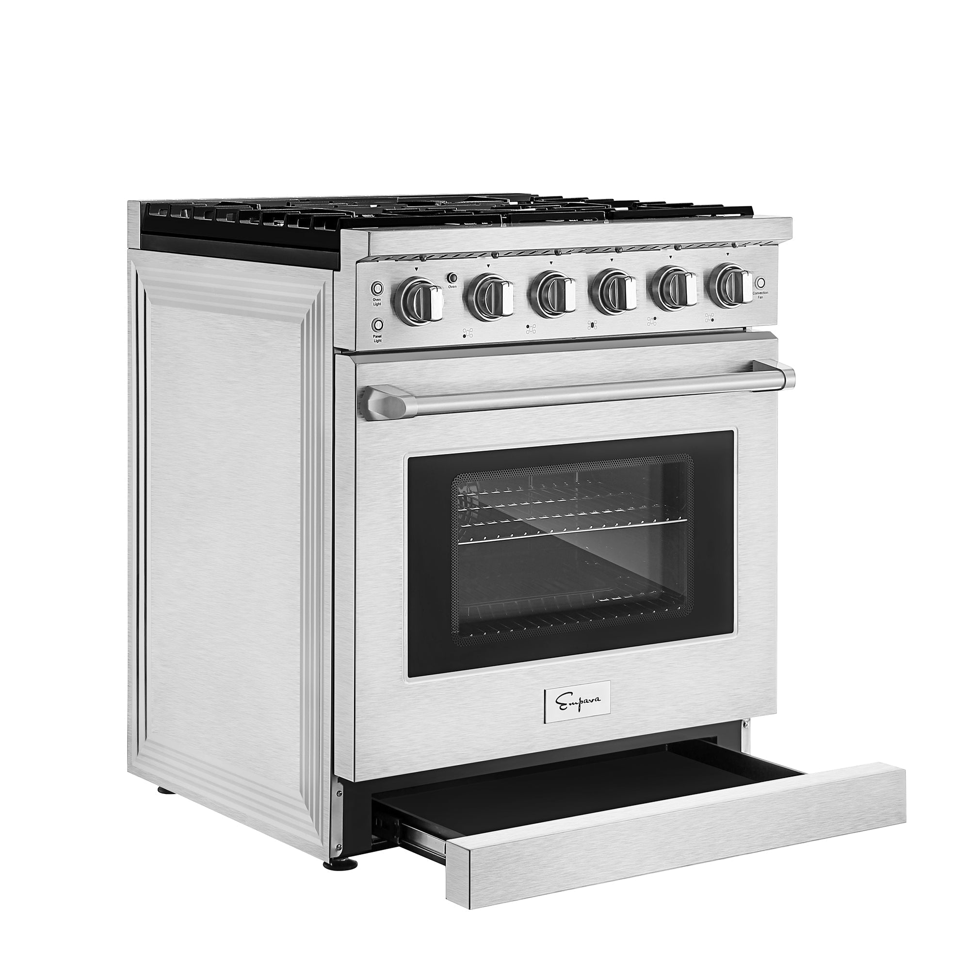 Empava 30 Inch Professional Freestanding Gas Range with 4 Burners - Stainless Steel 30GR10 - Ideal for Home Kitchens & Restaurant Style Cooking