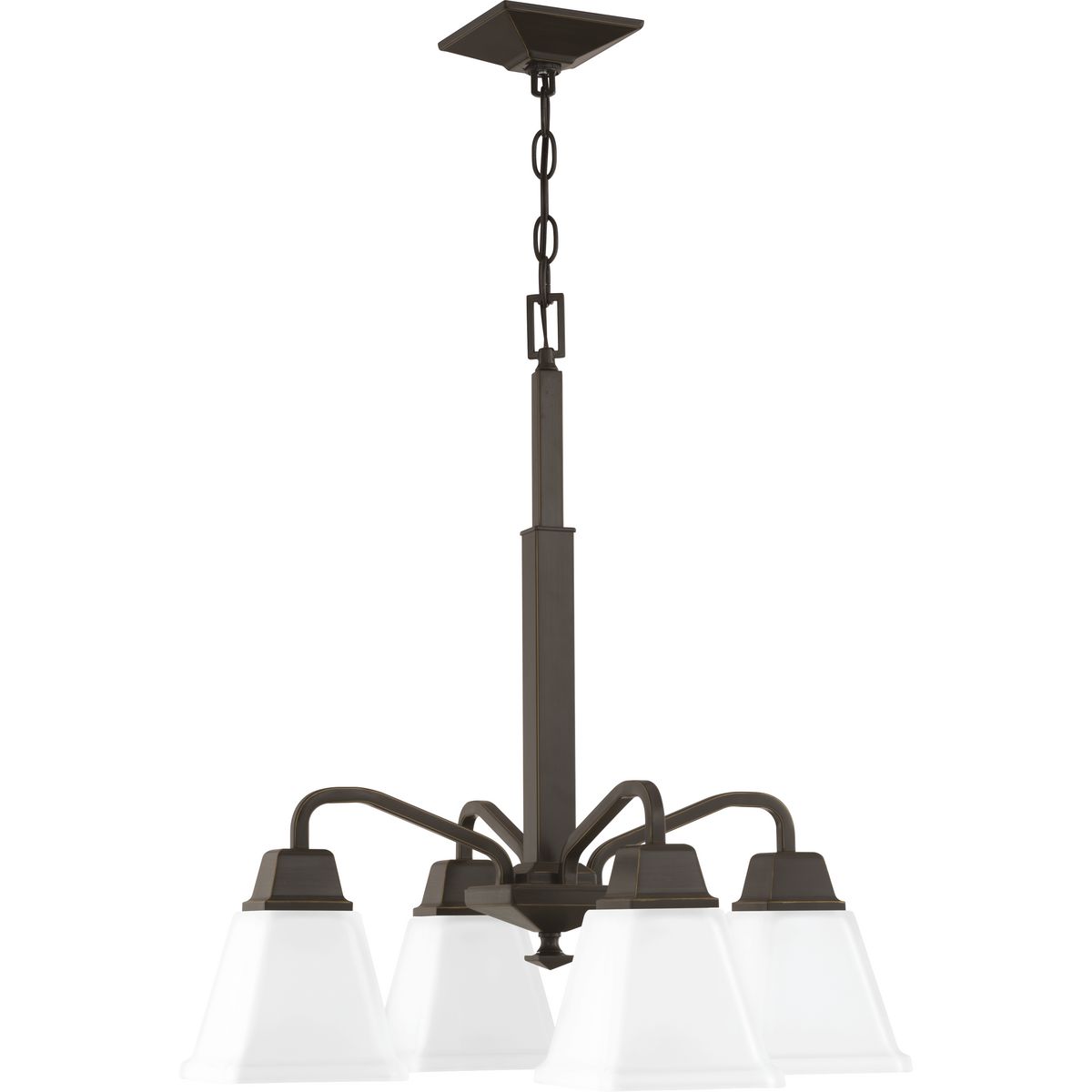 Clifton Heights Collection 4-Light Etched Glass Chandelier - Elegant Dining Room & Entryway Lighting Fixture