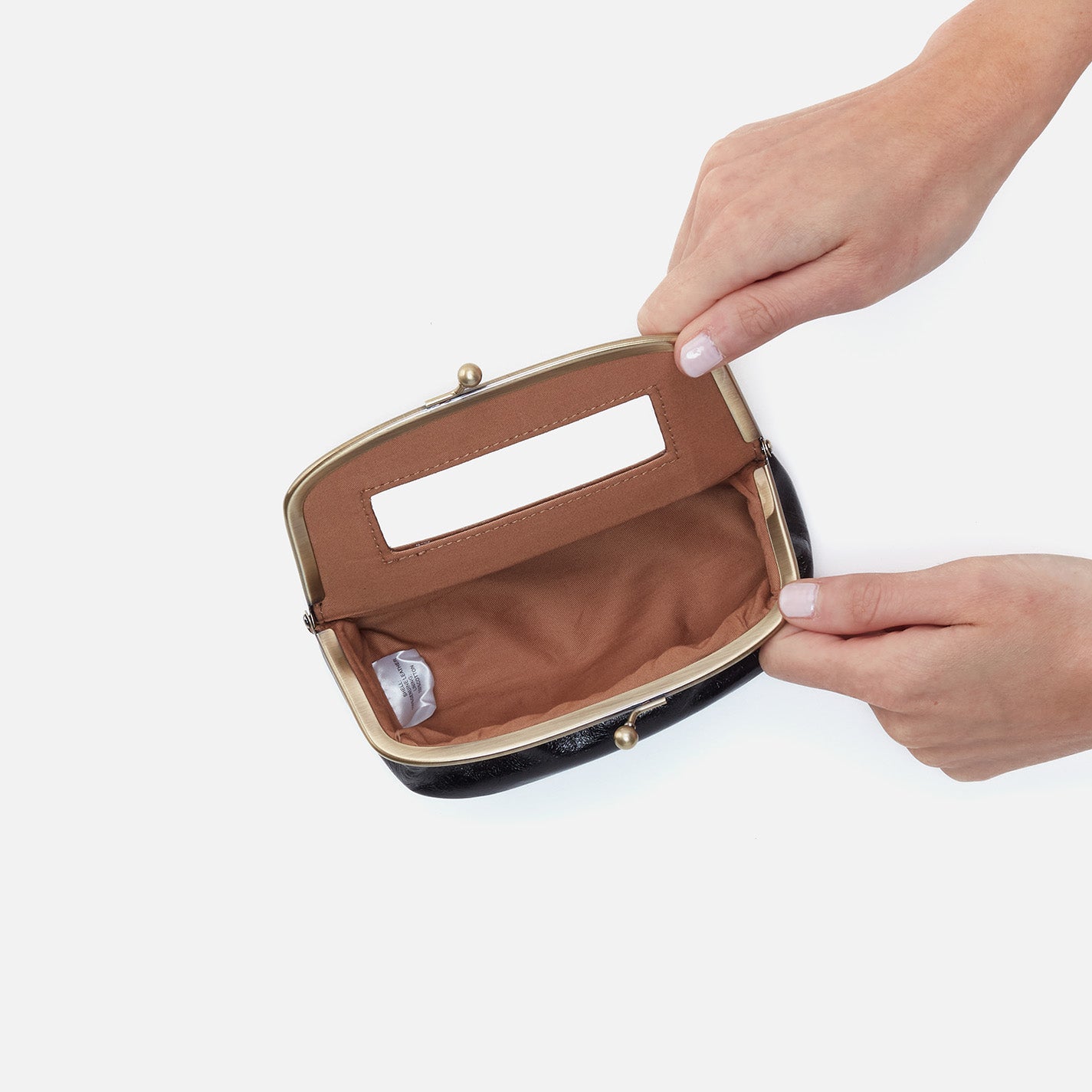 Premium Polished Leather Face Frame Pouch - Black | Stylish Organizer for Makeup, Travel & Everyday Essentials