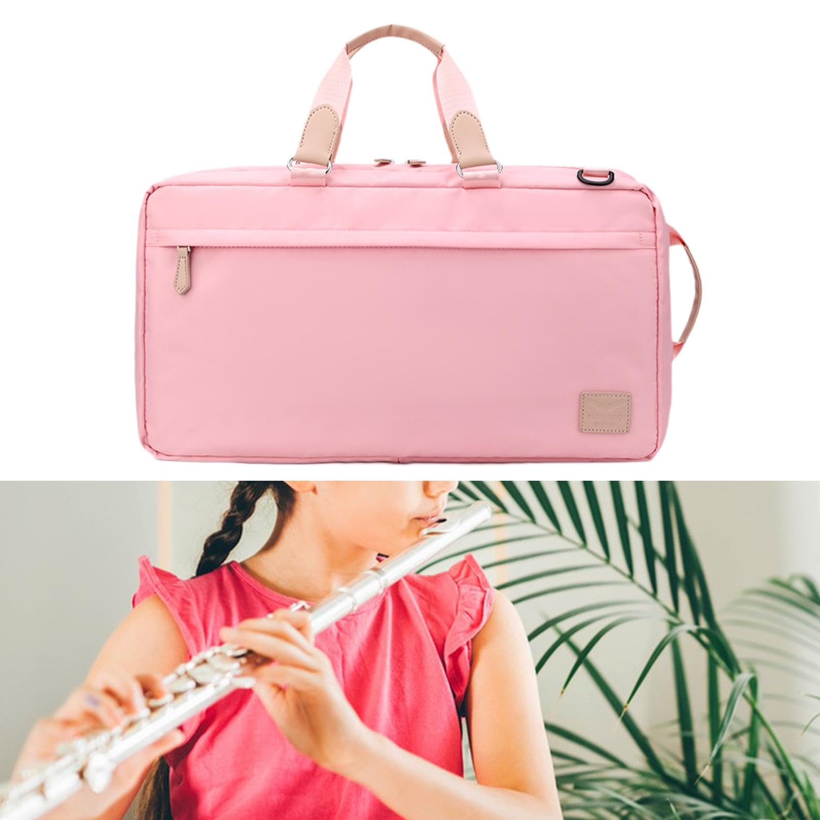 Premium Velvet Flute Case - Soft Protective Cover for Flute Storage & Travel, Elegant Rose Pink, Perfect for Musicians, Students & Band Performances