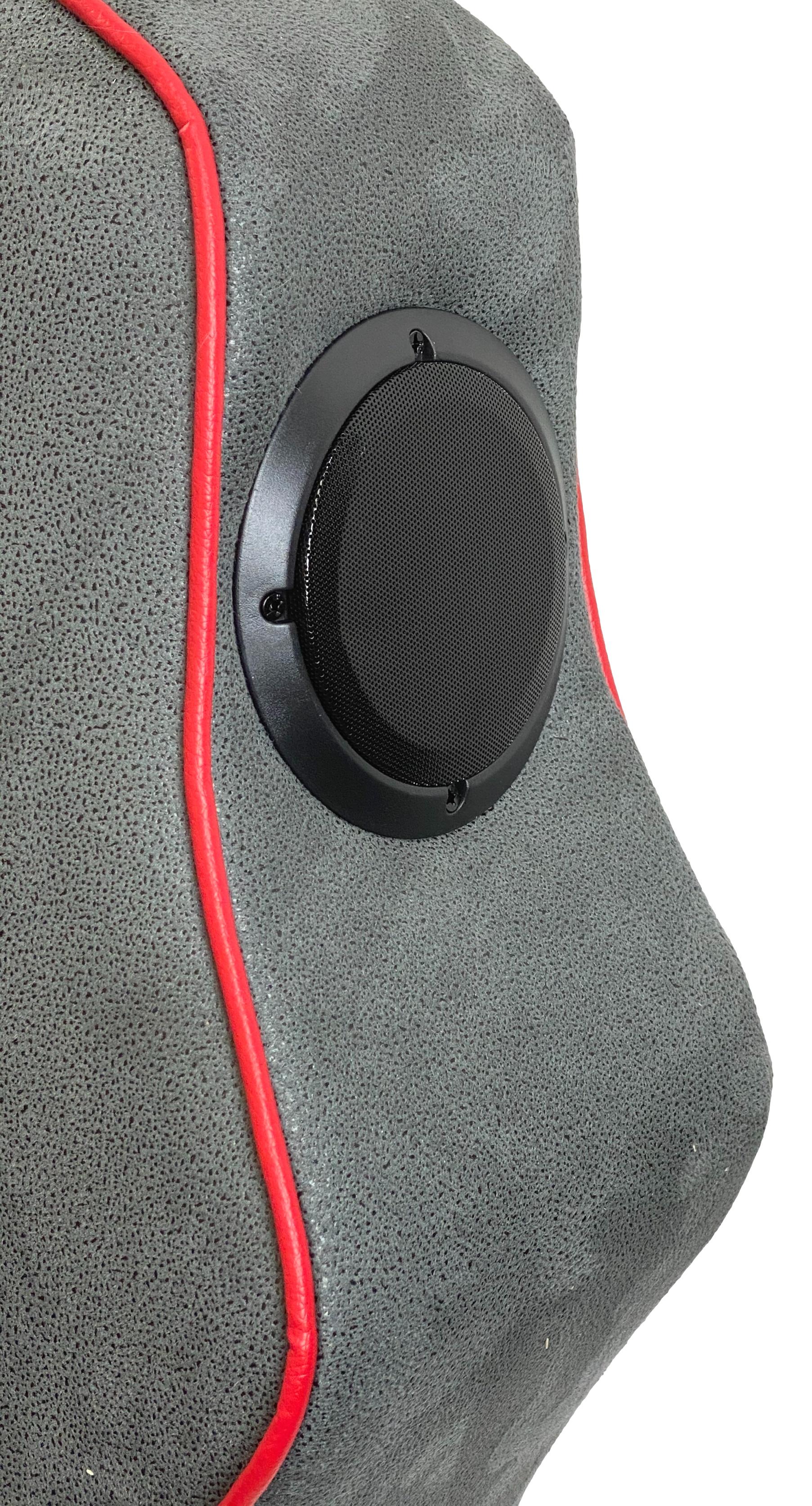 Rocker Series A133 Ergonomic Gaming Chair - Grey Black Red - High Back Racing Style for PC & Console Gamers - Perfect for Esports, Streaming & Office Work