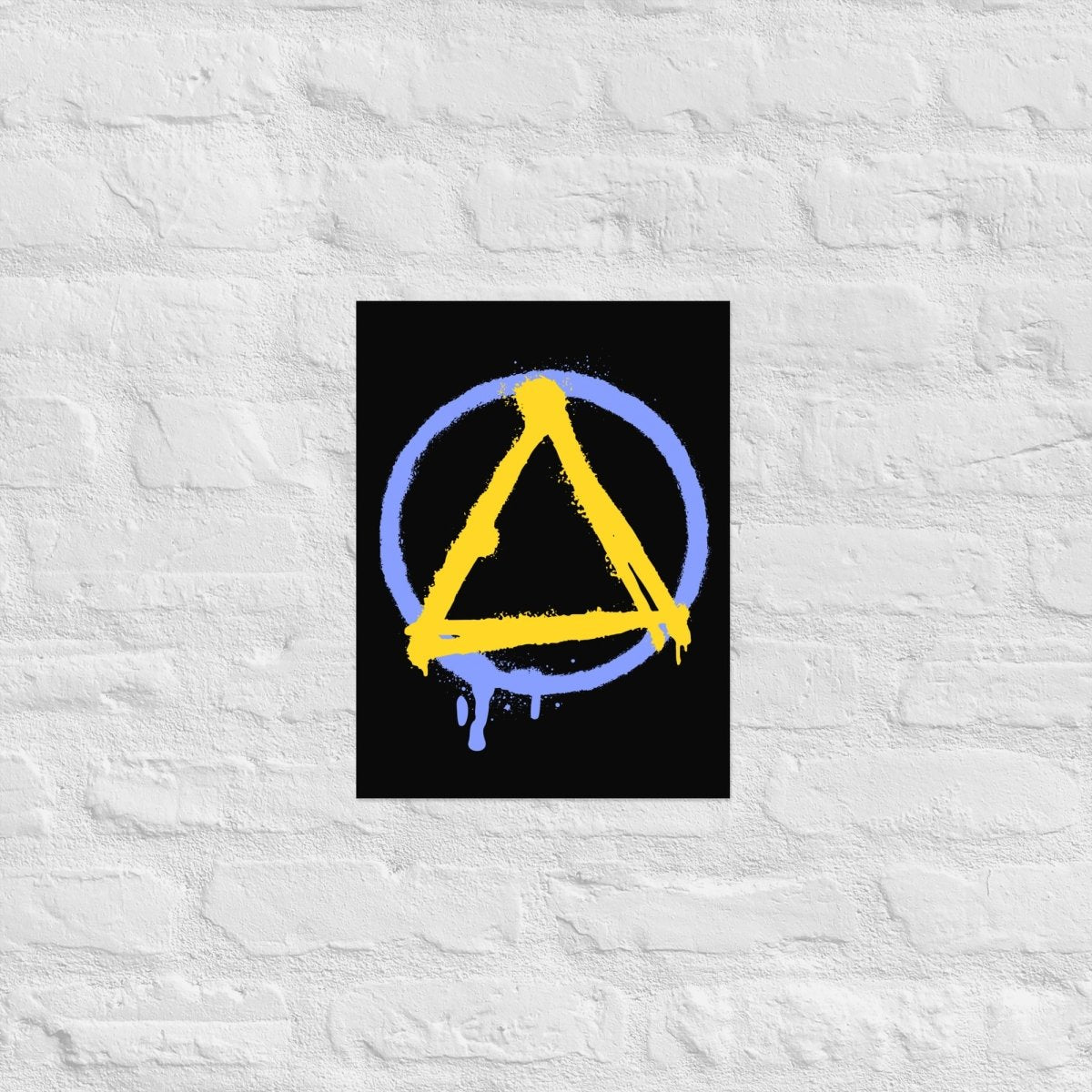 Sobriety Symbol Graffiti Poster - Vibrant Recovery Art Print for AA Meetings, Therapy Offices & Sober Living Spaces