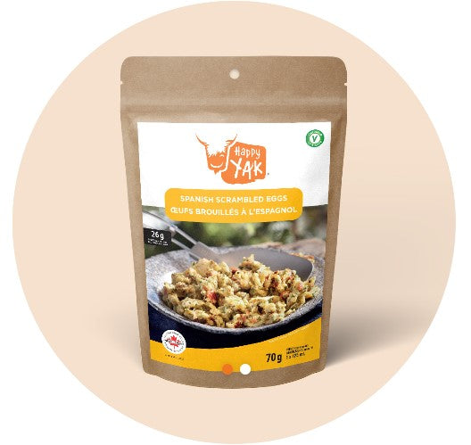Happy Yak Spanish Scrambled Eggs - Authentic Spanish Style Breakfast Eggs - Quick & Easy Meal for Home, Camping & Travel