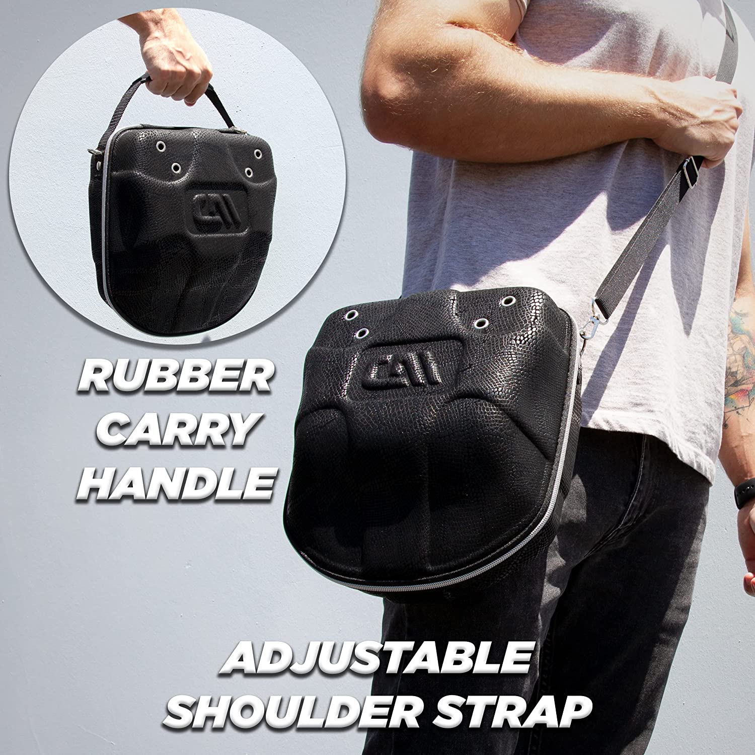 CASEMATIX Crush-Resistant Hard Shell Baseball Cap Travel Case - Protective Hat Storage for Men & Women - Perfect for Travel, Sports, and Everyday Use