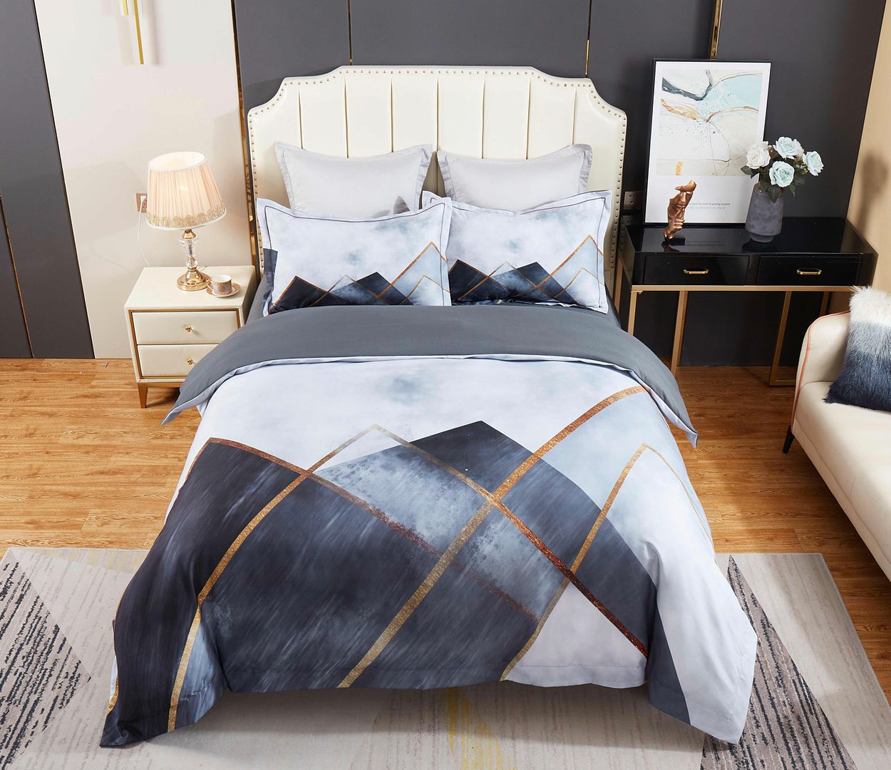 Premium Dakuta Quilt Cover Set - Queen Size Bedding (90x90 Inches) | Soft & Breathable Cotton Duvet Cover | Luxury Bedroom Decor | Perfect for Master Bedrooms, Guest Rooms & Hotels