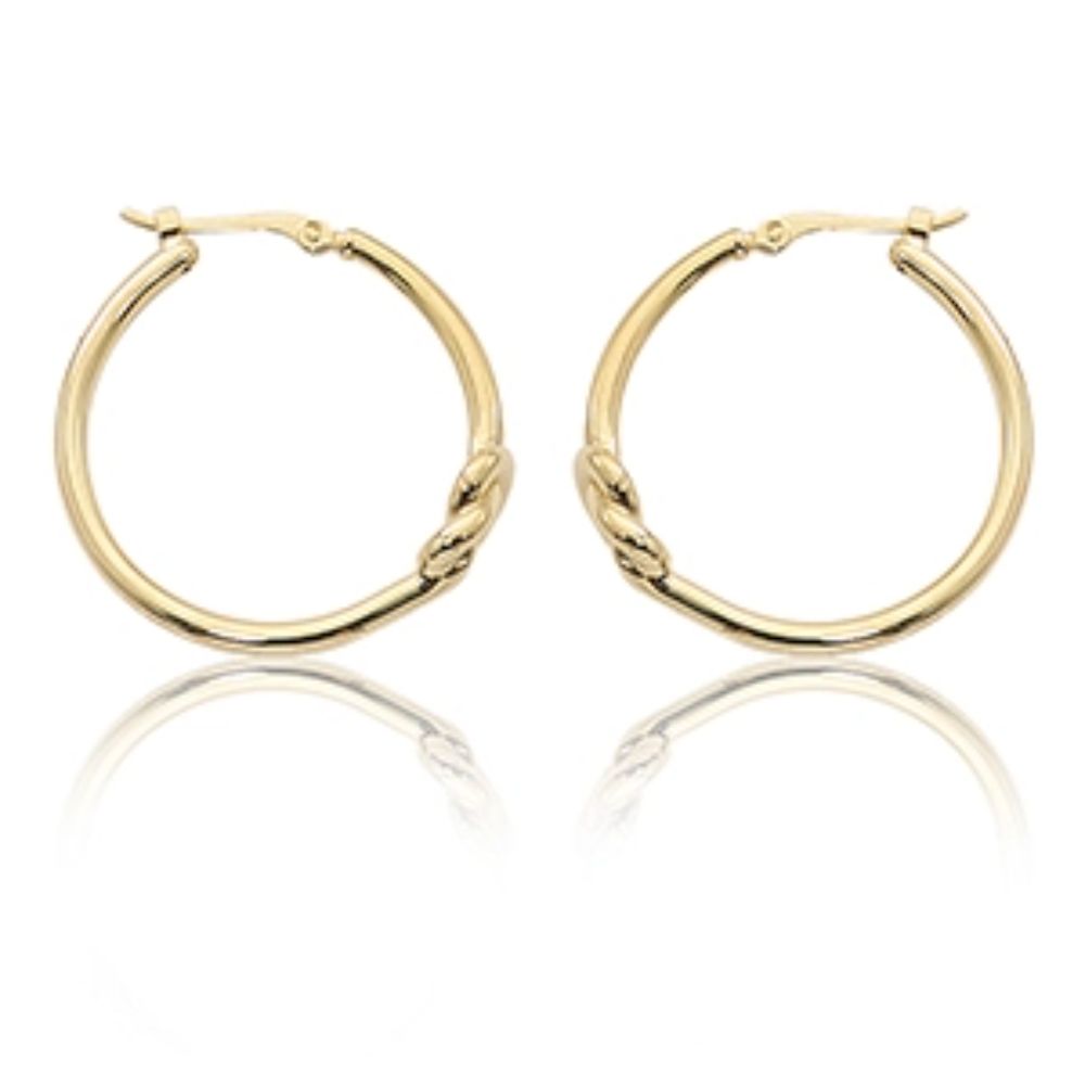 14K Gold Knot Hoop Earrings for Women - Elegant Dainty Huggie Hoops - Perfect for Everyday Wear, Date Night & Gifts
