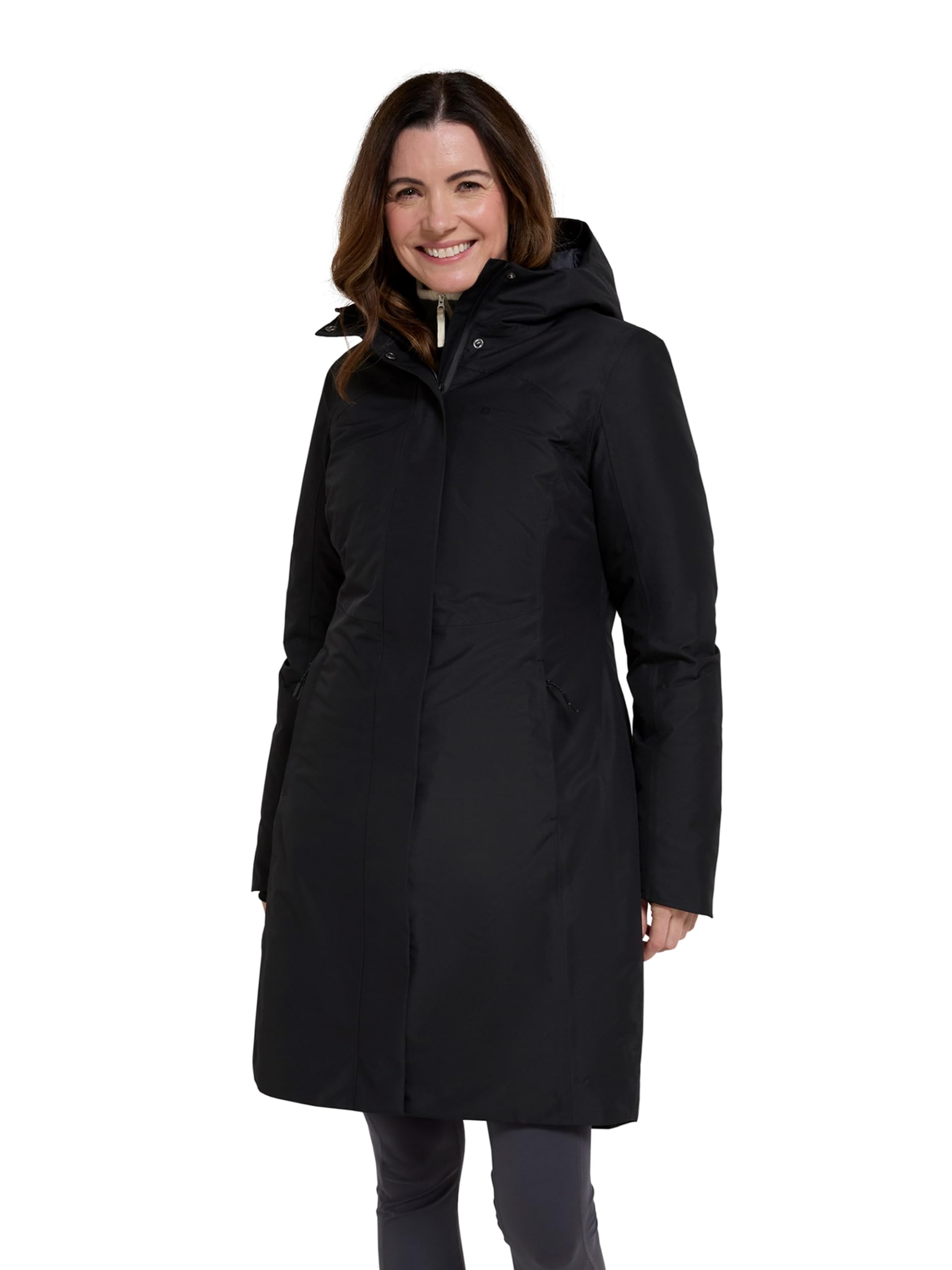 Mountain Warehouse Women's Polar Hybrid Long Padded Jacket - Waterproof Winter Coat for Hiking, Skiing & Outdoor Activities