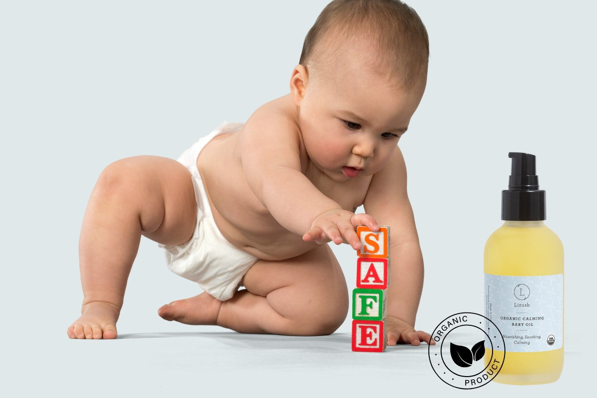 Organic Calming Baby Oil - Nourishing, Soothing & Relaxing for Sensitive Skin | Perfect for Massage, Bedtime & Dry Skin Care