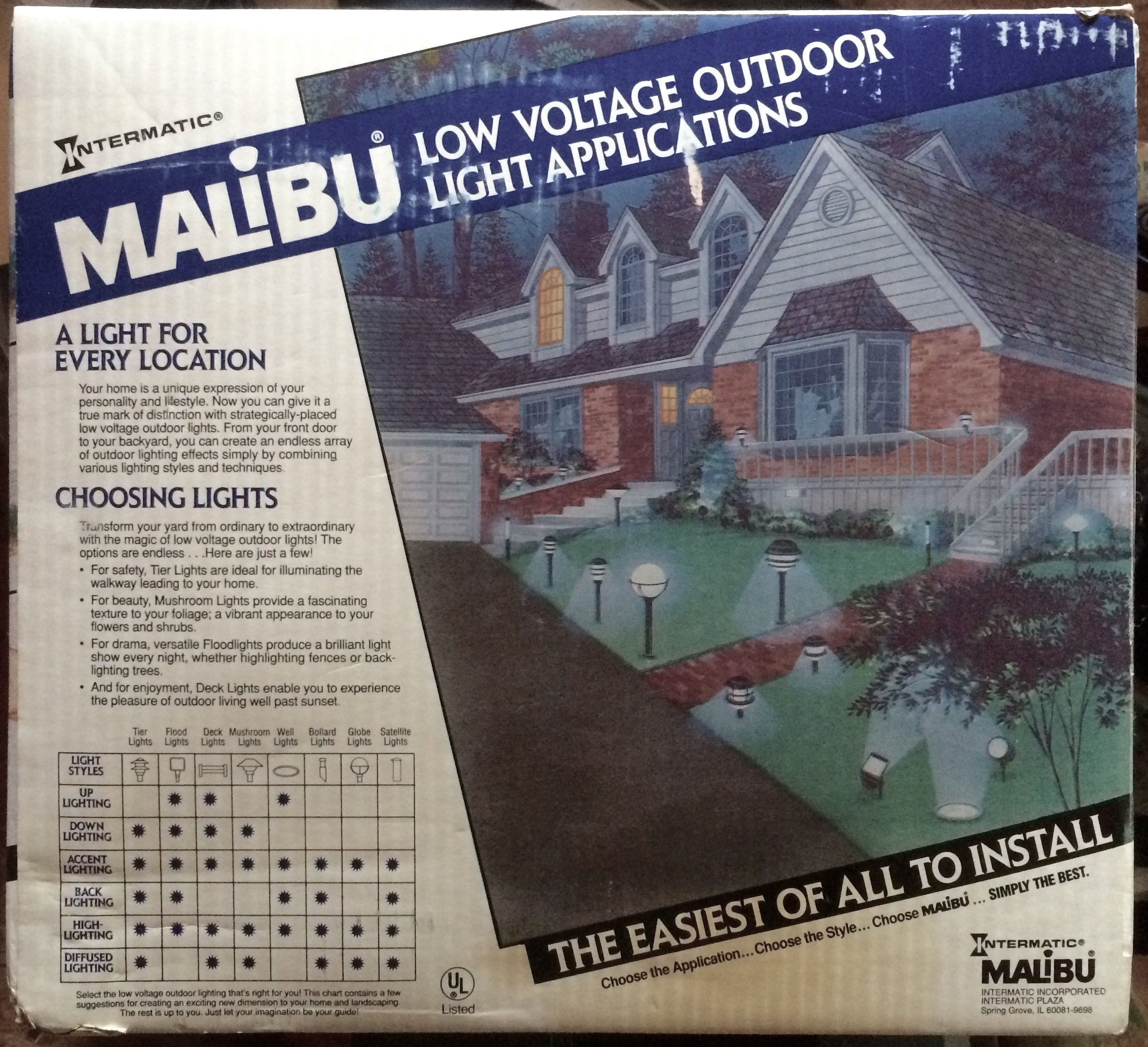 Intermatic LX10610T25 Malibu 10 Pack Black Low-Voltage Outdoor Landscape Lights with 44W Power Pack & 50ft Cable - Perfect for Garden, Pathway, and Yard Lighting