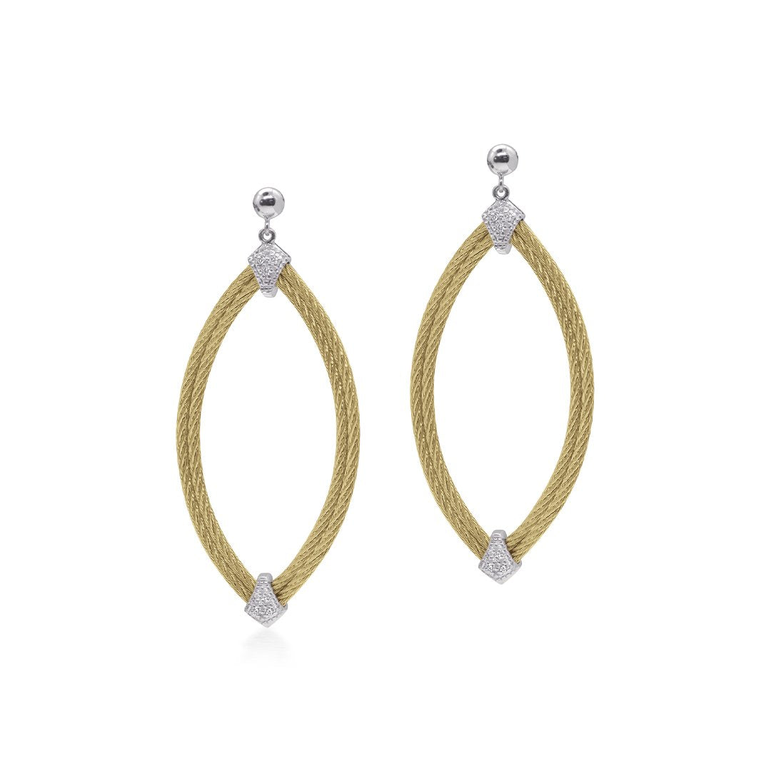 0.10 Carat Diamond Cable Earrings for Women - Elegant & Dainty Everyday Jewelry - Perfect for Parties, Weddings & Gifts