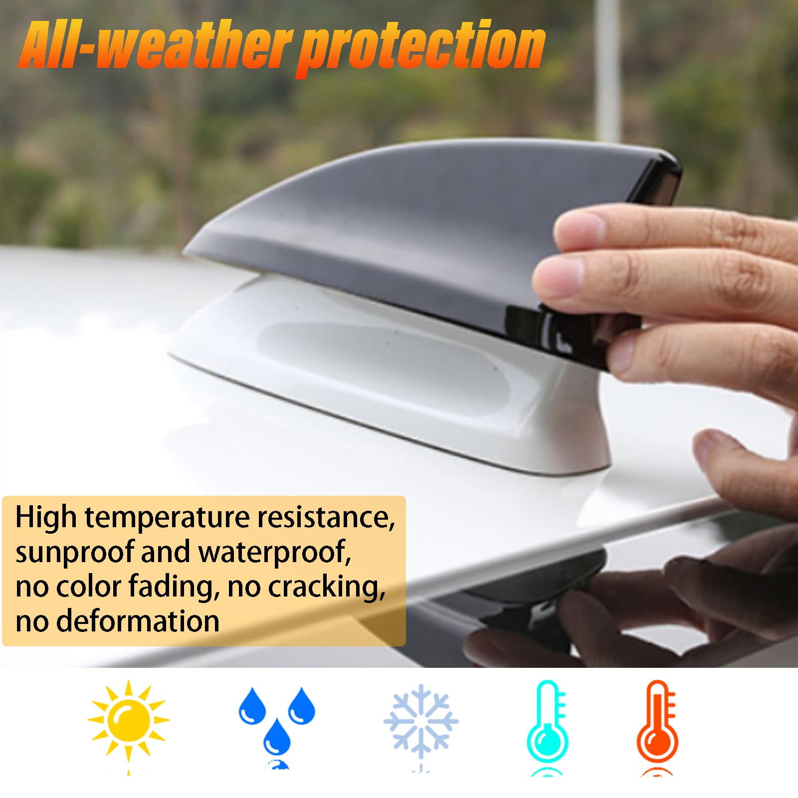 2018-2022 Honda Accord Shark Fin Antenna Cover - Black Car Exterior Accessory | Weatherproof Aerial Topper for Enhanced Style & Protection | Perfect for Daily Commute, Road Trips & Car Shows