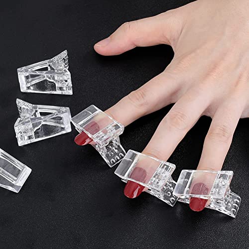30Pcs Polygel Nail Clips Kit - Professional UV LED Builder Clamps for Quick Nail Extension & Manicure | Perfect for Salon, Home DIY Nail Art & Gel Nail Building