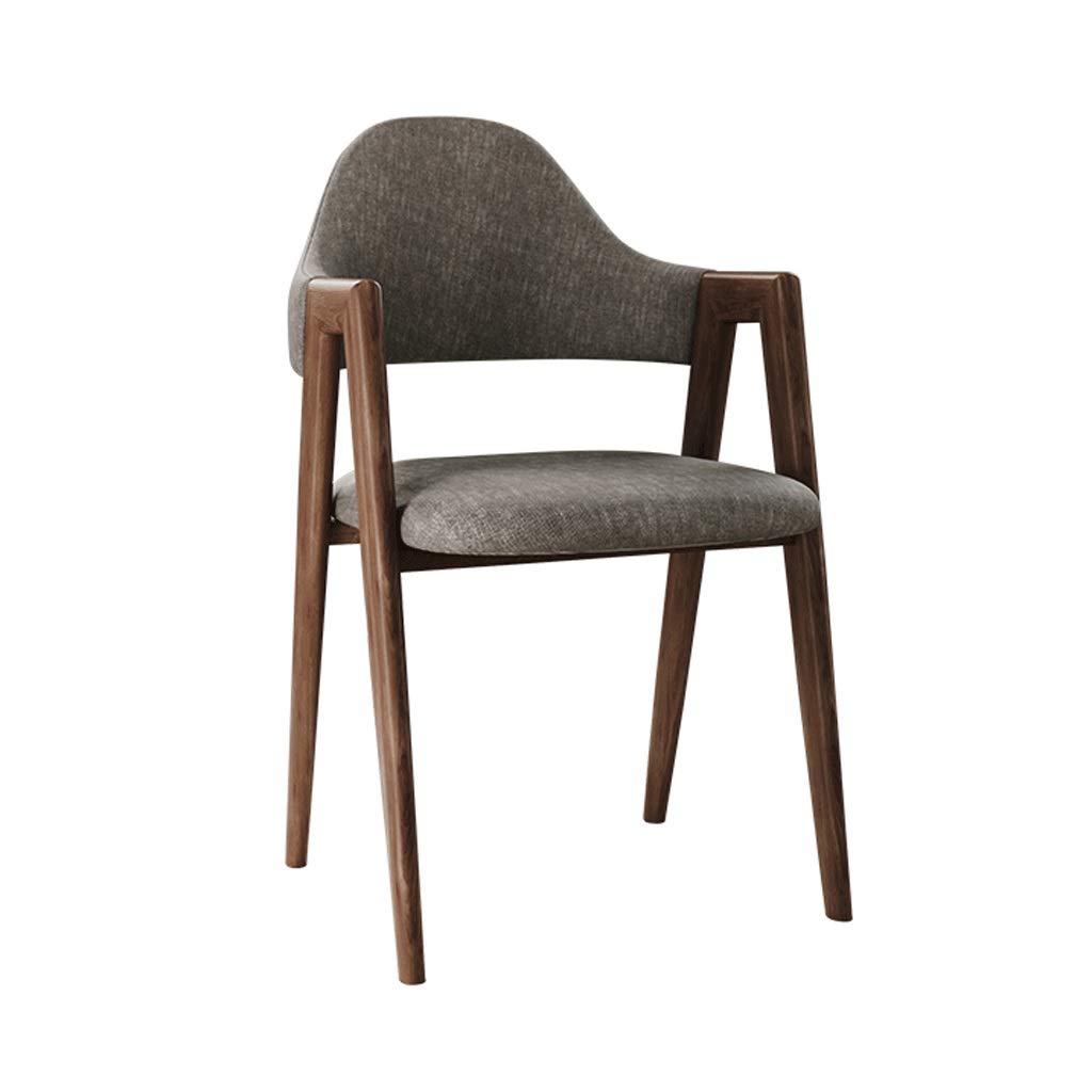 Modern Solid Wood Dining Chair - High Elastic Sponge & Comfortable Cotton Upholstery - Home, Office, Back Lounge Chair for Living Room, Dining Room, Kitchen (Color Options Available)