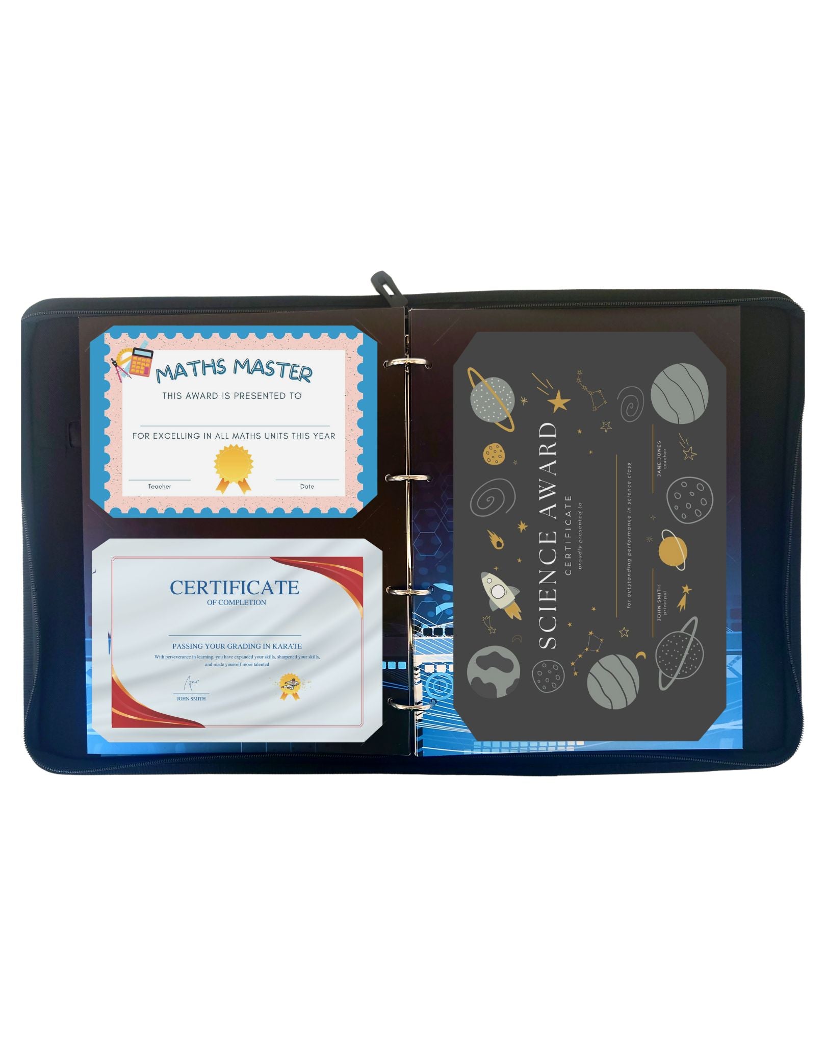 Original Blue Medal, Badge & Certificate Display Case - Perfect for Awards, Military Insignia, and Academic Achievements