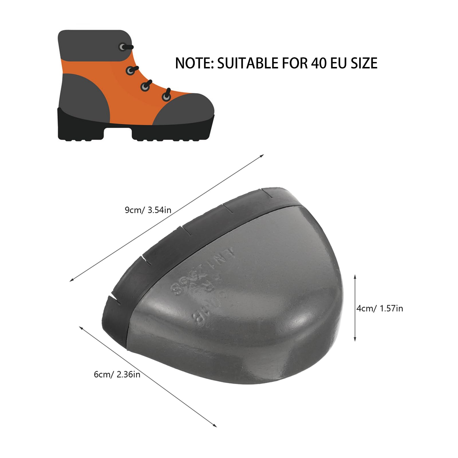 Gadpiparty 1 Pair Steel Toe Caps for Shoes - Universal Metal Toe Cover Protectors for Work Boots & Safety Shoes - Durable Shoe Guard for Men & Women - Perfect for Construction, Warehouse & Industrial Work Safety