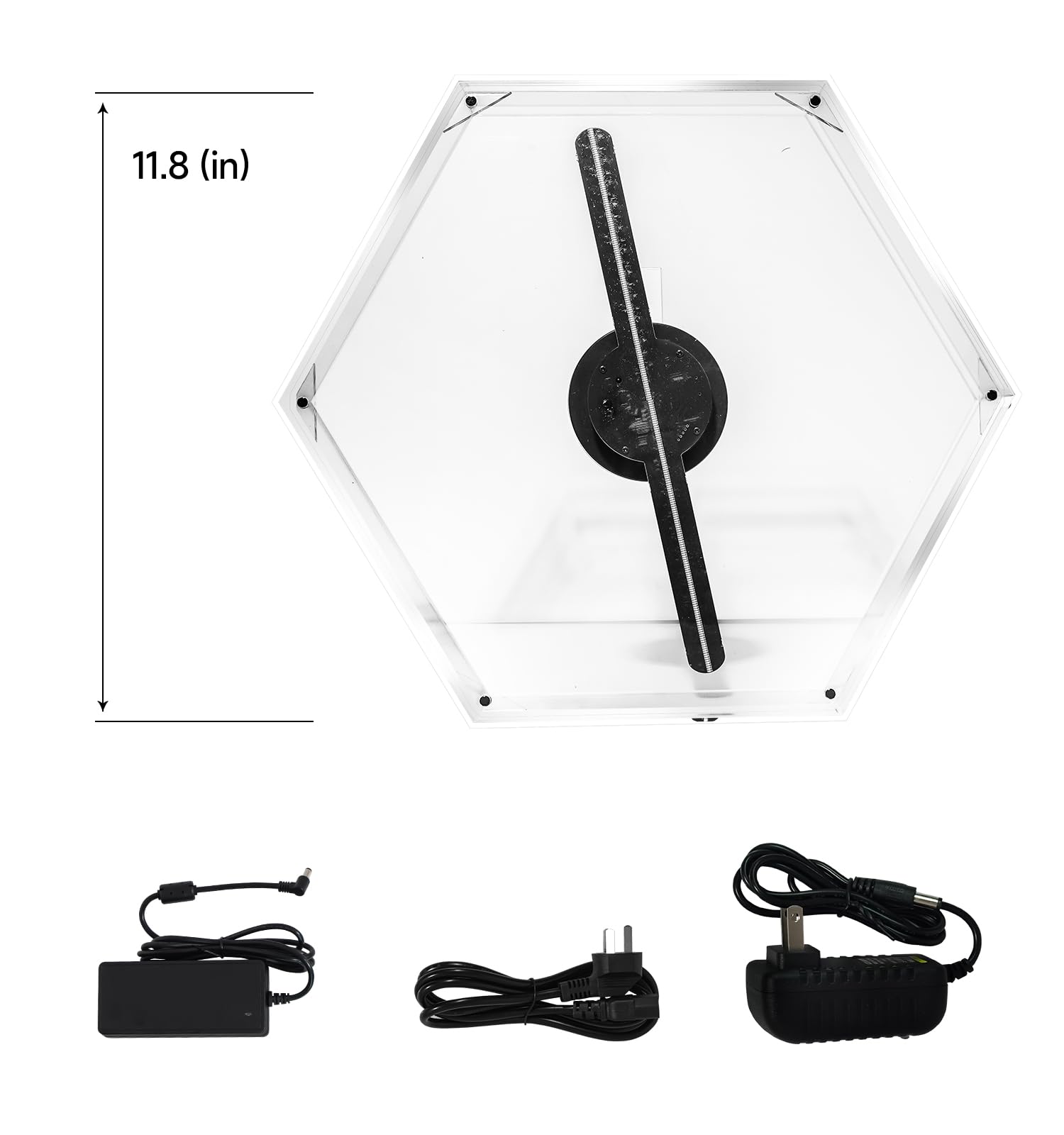 3D Hologram Fan - 11.8 Inch LED Holographic Display with 256 Beads for Shopping Malls, Bars, Parties & Halloween Decorations | Perfect for Advertising, Events & Cool Visual Effects