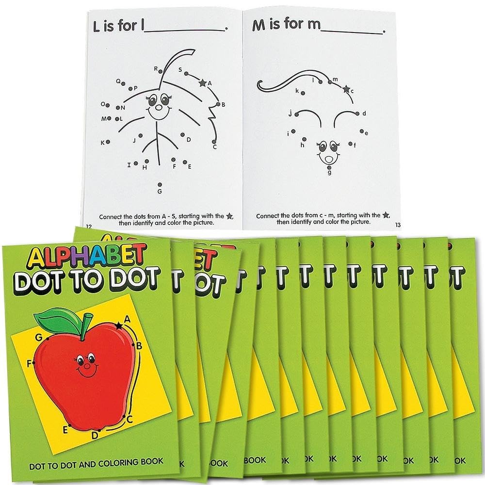 Fun Express Letters Dot to Dot Activity Books - 24 Pack | Educational Learning Activities for Kids | Alphabet Tracing & Early Writing Practice for Preschool & Kindergarten Classroom
